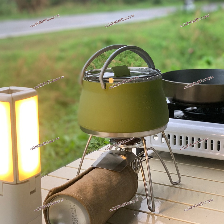 Camping Cooking Open Fire - Amerikanischer Silikon-Faltkessel für Outdoor-Aktivitäten, Tragbarer Camping-Kessel