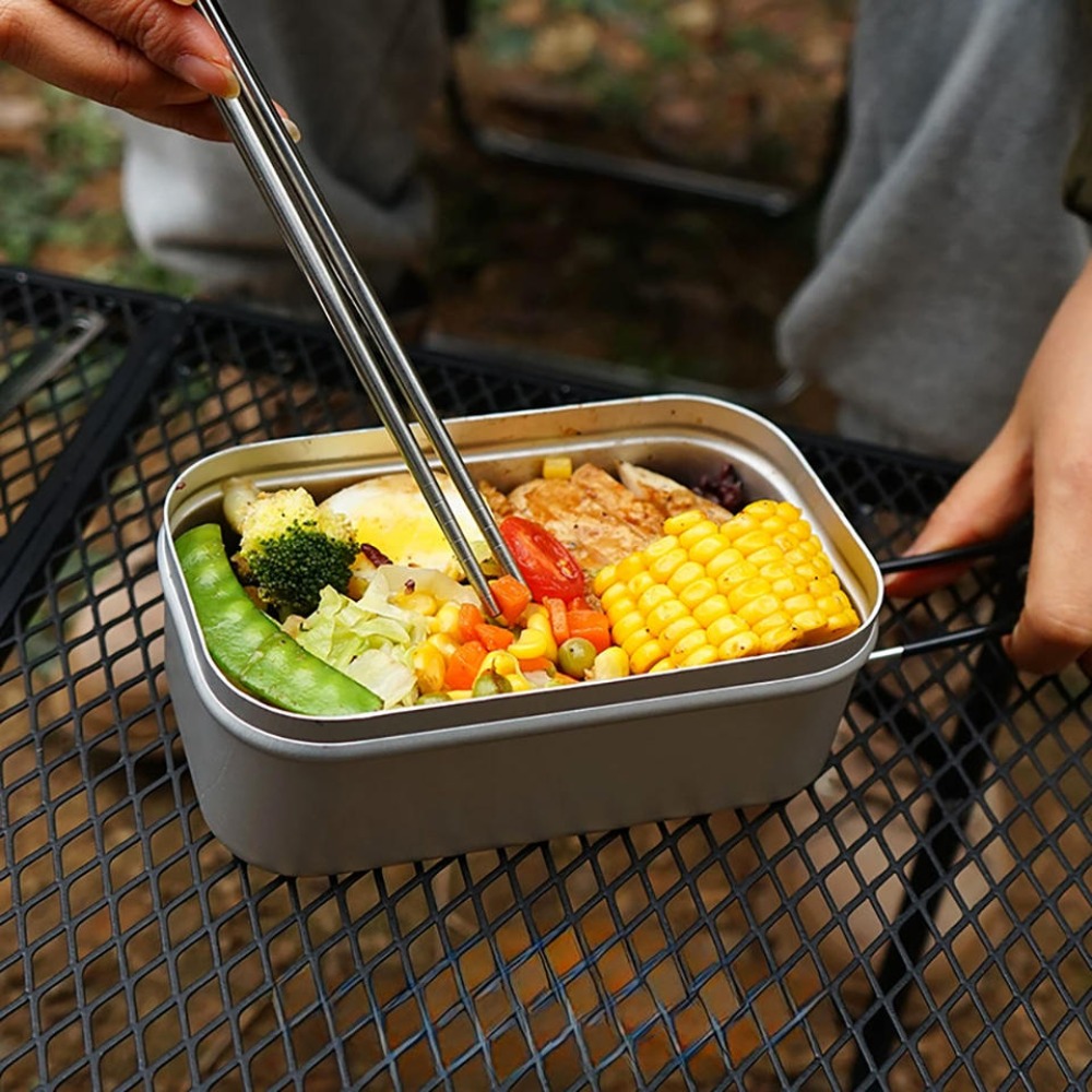 Camping Cooking Accessories Set - Ultraleichtes Geschirr, Camping-Kochgeschirr, Lunchbox, Kochtöpfe, Picknick-Zubehör,