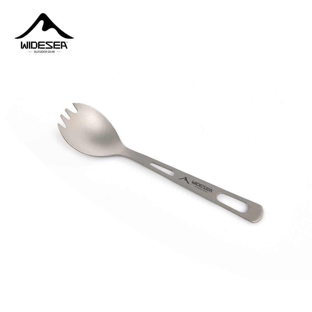Camping Cooking Accessories Set - Widesea Camping-Kochset, Spork, Löffel aus Titan,
