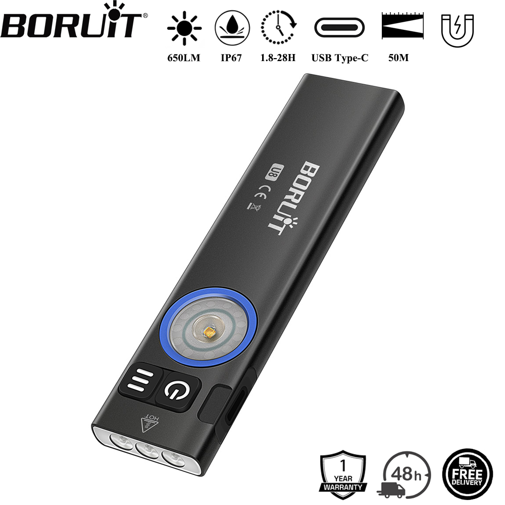 Camping Cooking Fish - BORUiT U8 650LM EDC LED-Taschenlampe Typ