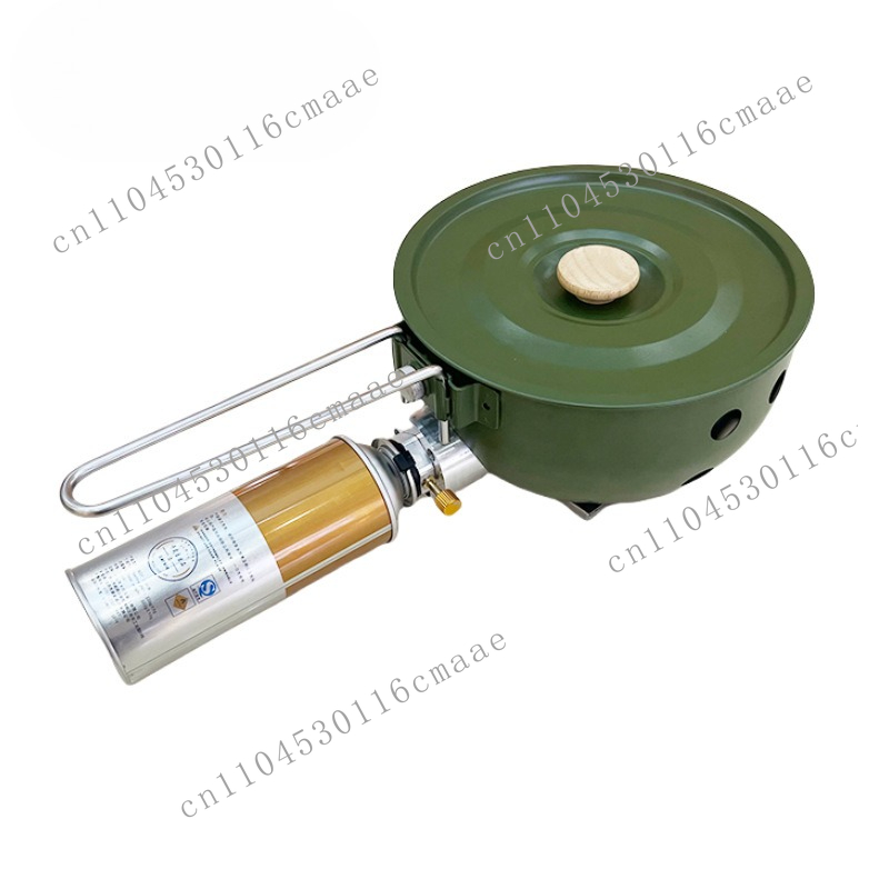 Camping Cooking Gas Stove Portable Tool - Tragbarer Outdoor-Kassettenherd mit Integriertem Topf für