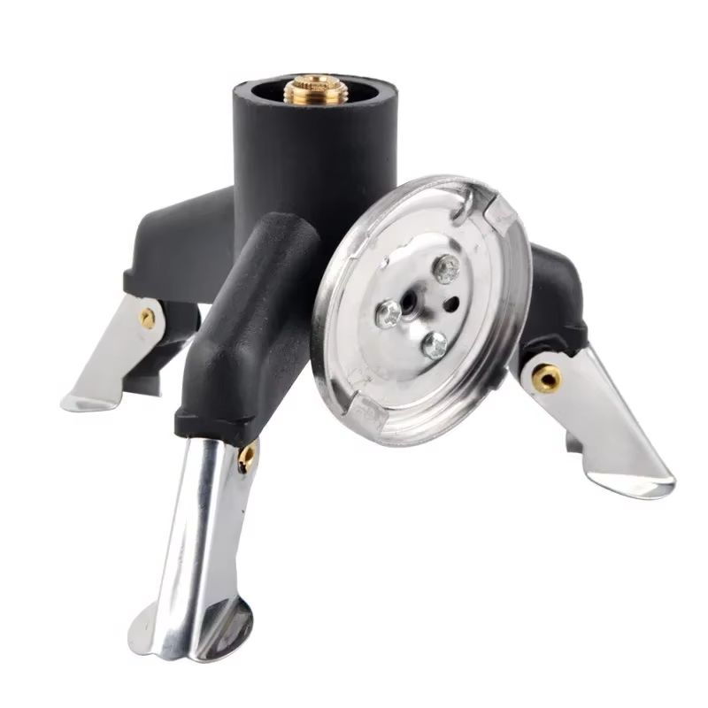 Camping Cooking Gas Stove Portable Tool - Tragbarer Camping-Gaskocher-Adapter aus Edelstahl mit Klappbarem