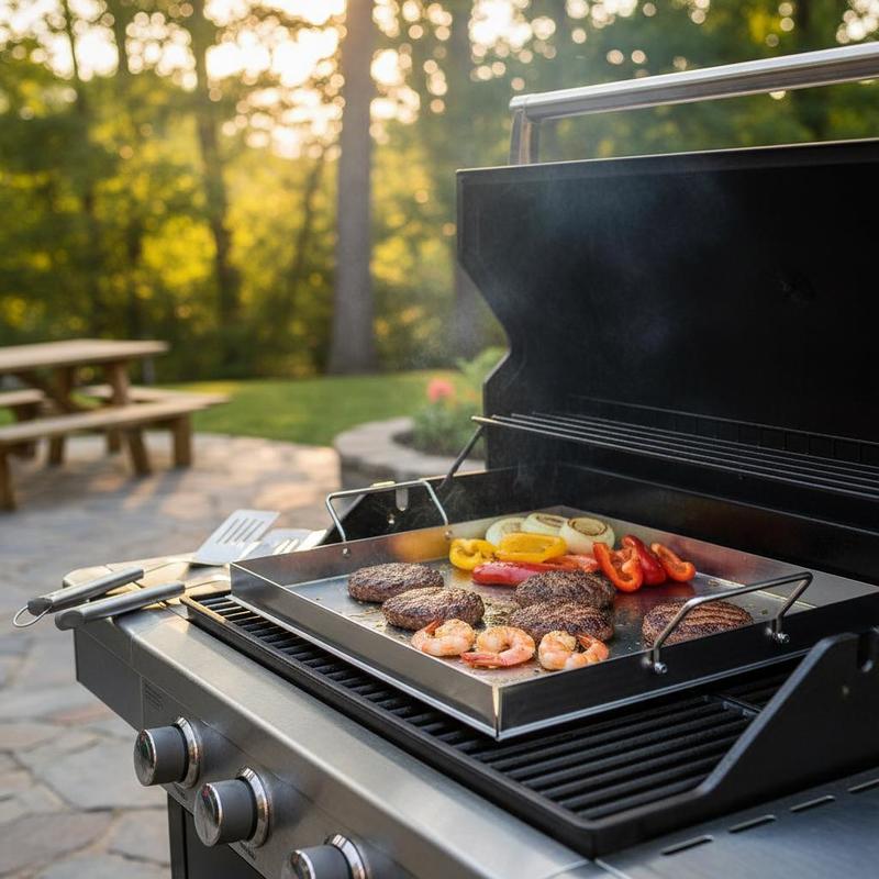 Camping Cooking Device - Universelle Flachgrillplatte 18x16 Zoll für Camping,