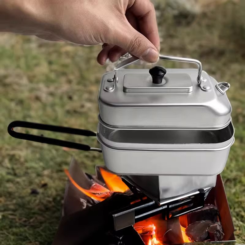 Camping Cooking Accessories Set - Ultraleichte tragbare Picknick Camping Touristen kessel