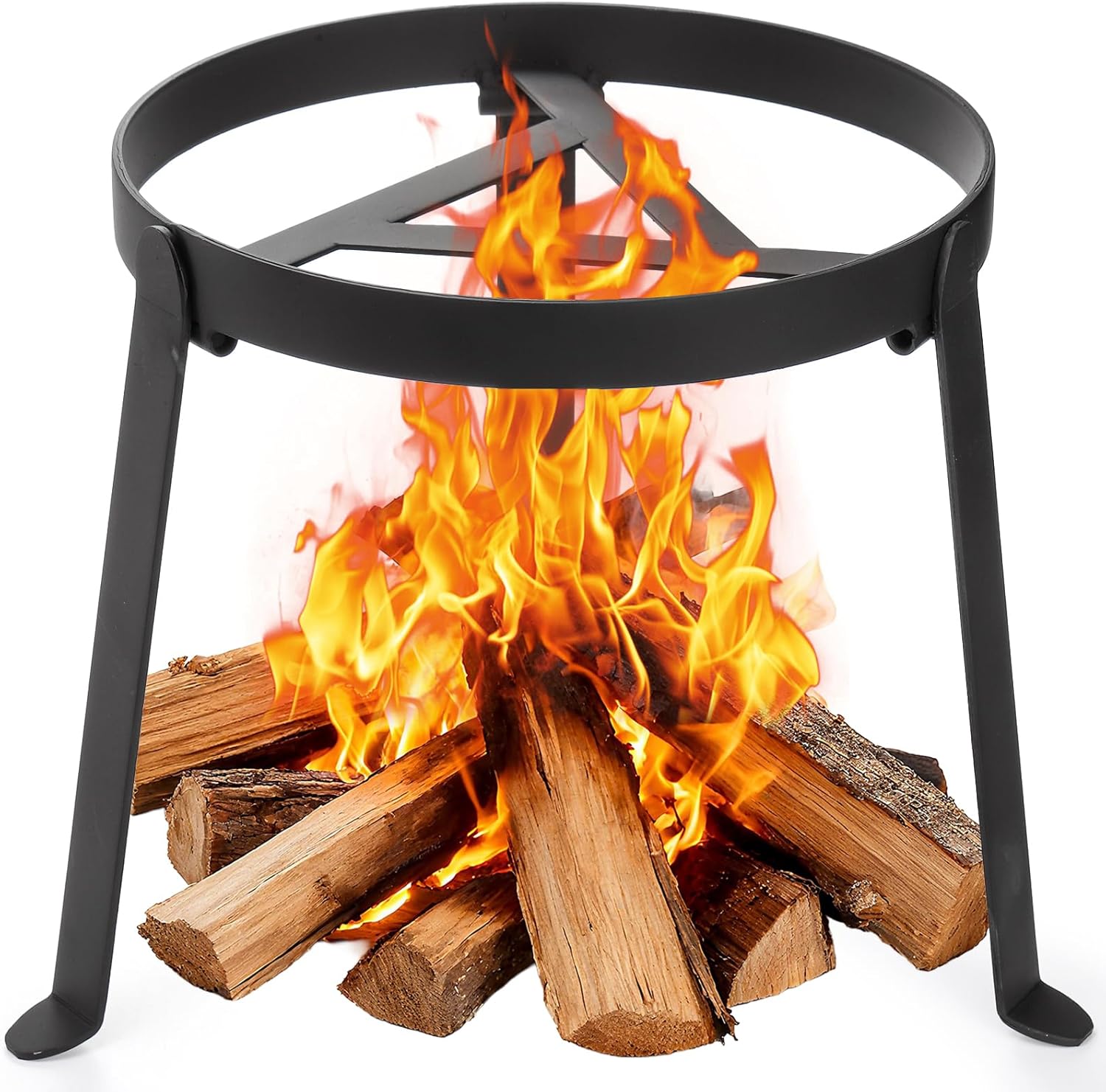 Camping Cooking Open Fire - Lagerfeuer-Dreibein, Klappbares Camping-Grill-Dreibein, Kochständer für offenes