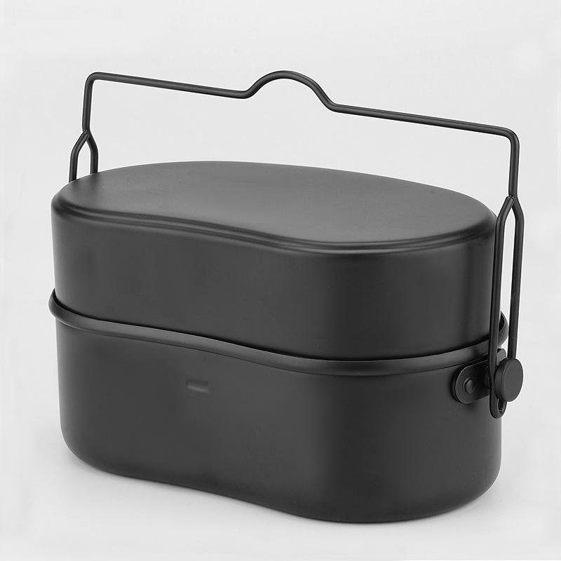 Camping Cooking Kit Box - Aluminium Lunchbox Kochgeschirr Outdoor Camping Reiskocher