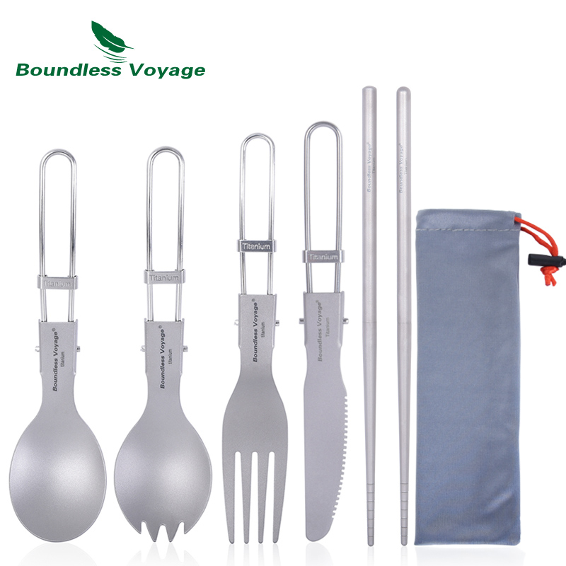 Camping Cooking Disc - Boundless Voyage Titan Campingbesteck Klapplöffel Spork