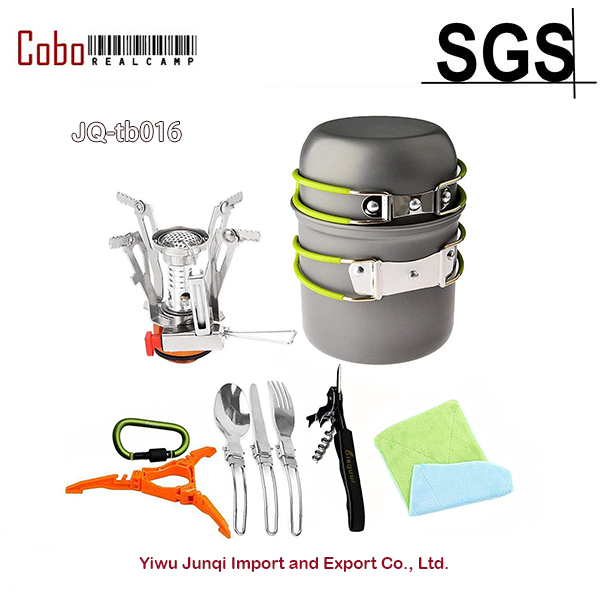 Camping Cooking Pot Tripod - 12-17Pcs Camping Kochgeschirr Ofen Ständer Stativ