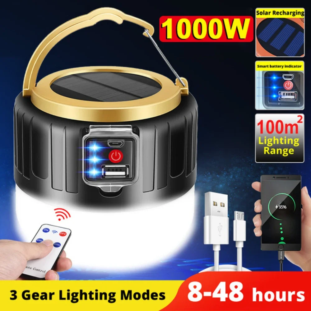 Camping Cooking Tent - 1000W Outdoor Solar LED Camping Licht