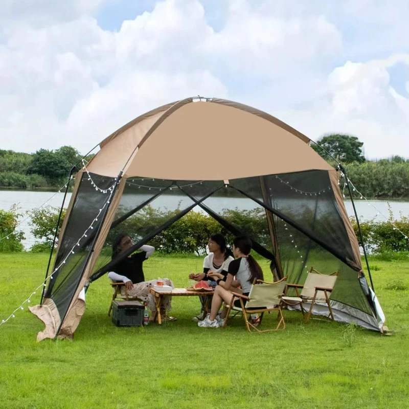 Camping Cooking Canopy - Outdoor-Sonnenschutz-Campingzelt, winddichtes, regendichtes Strandzelt mit UPF50+