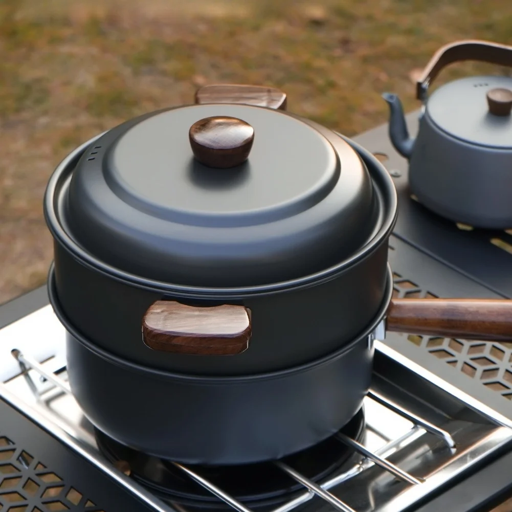 Camping Cooking Kitchen Set - 3L Camping Kochtopf Set Aluminium Legierung