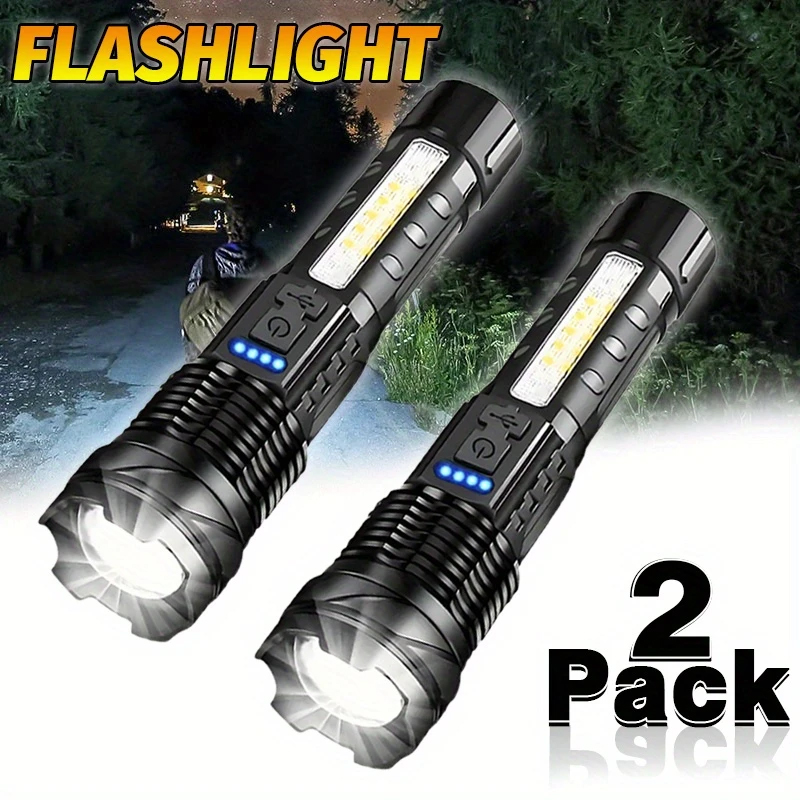 Camping Cooking Fish - Leistungsstarke XHP50 LED-Taschenlampe, wasserdichte Taschenlampe mit