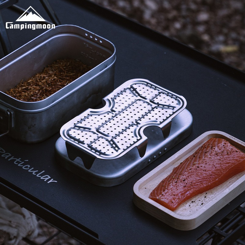 Camping Cooking Disc - CAMPINGMOON Outdoor Camping Aluminium Lunchbox Bodennetz,