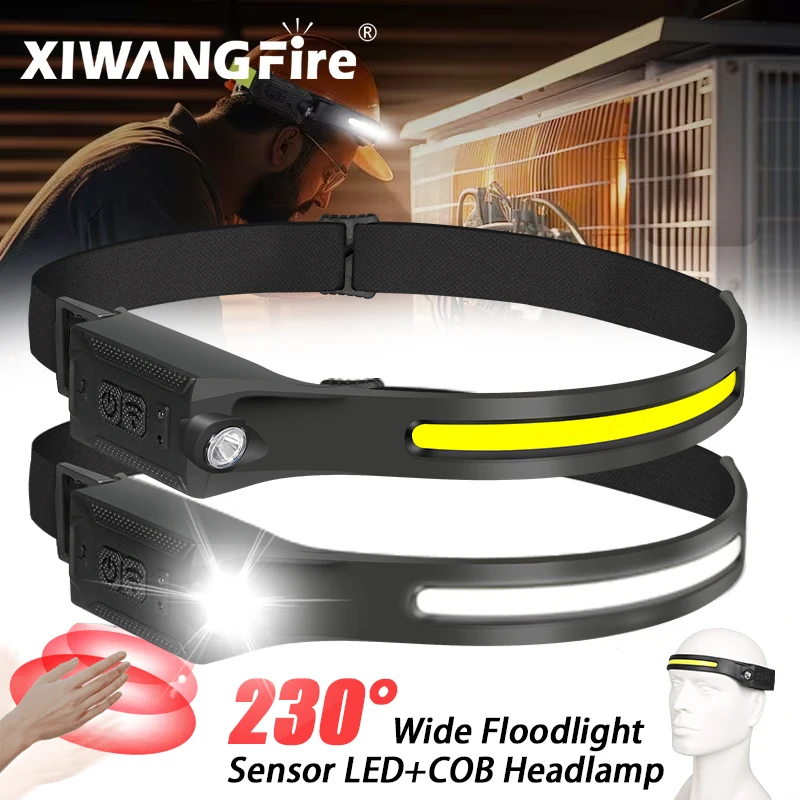Camping Cooking Fish - Wiederaufladbare LED-Stirnlampe, 3 Modi Einstellbare Helligkeit,
