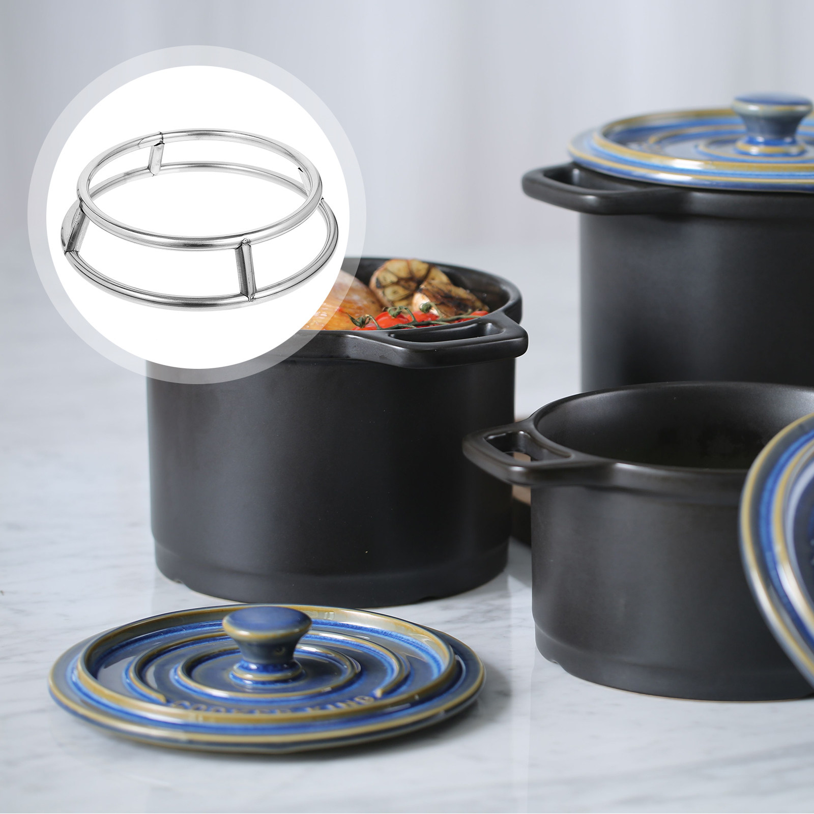 Camping Cooking Pot Tripod - Robuster Topfständer aus Edelstahl, vielseitiger Wok-Ständer