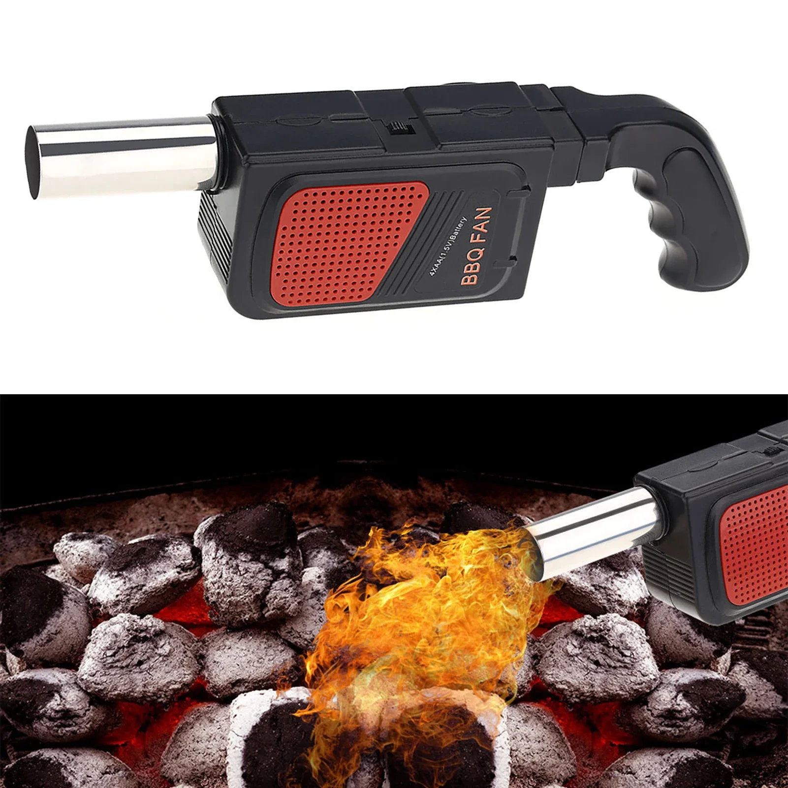 Camping Cooking Device - Tragbarer elektrischer Handventilator für BBQ, Luftgebläse