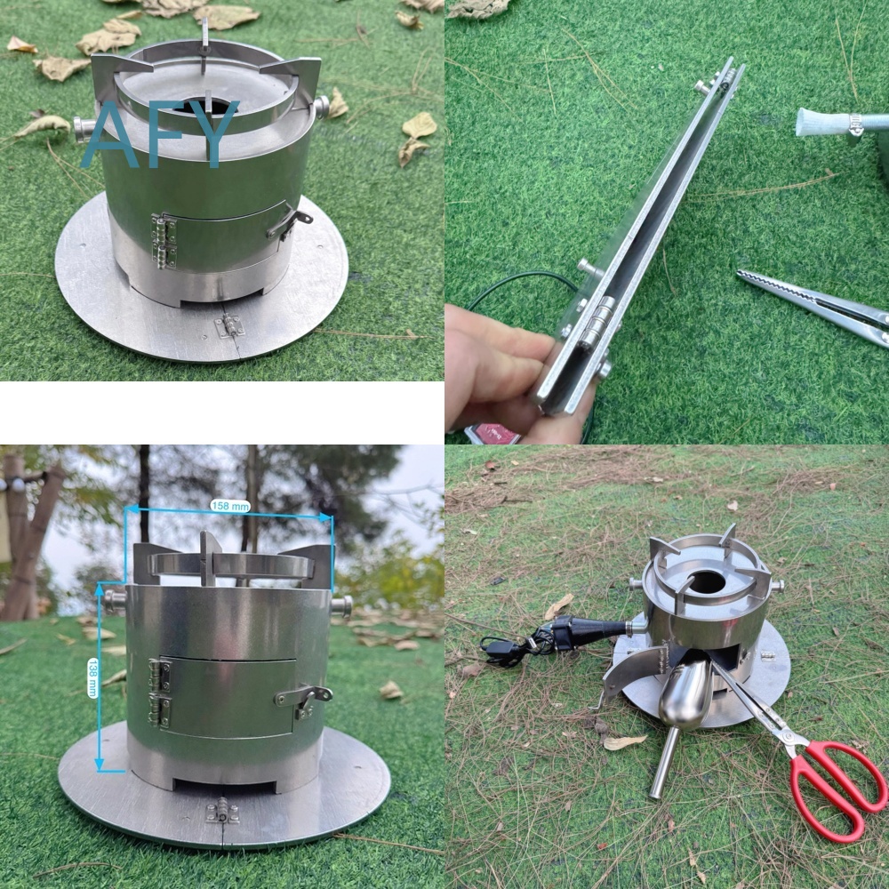 Camping Cooking Hot Plate - Tragbarer Holzvergaser-Ofen für Camping, Outdoor-Kochen, Hot
