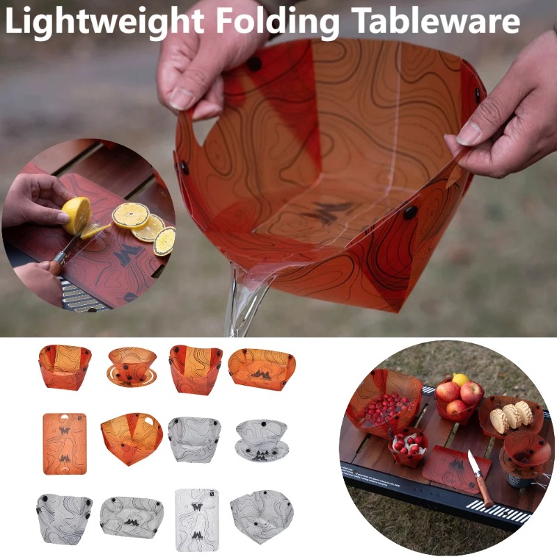 Camping Cooking Hot Plate - Faltbare Camping Geschirr Tragbare Schüssel Teller