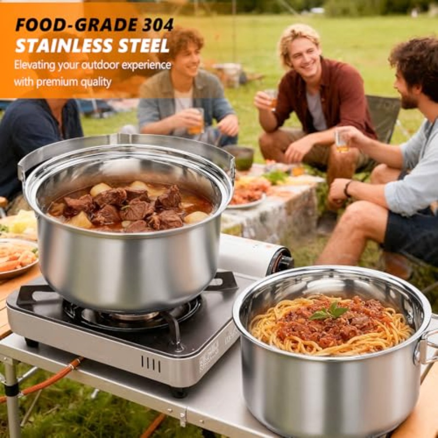 Camping-Kochgeschirr-Set, Leic – Nesting Camping Cooking Set Bewertung und Preis