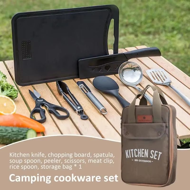 8-teiliges Camping-Kochgeschir – Camping Cooking Accessories Set Bewertung und Preis