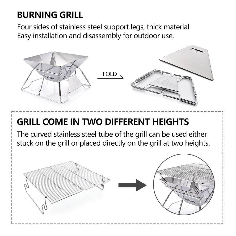 Widesea winddichter Holzverbre – Camping Cooking Device Bewertung und Preis