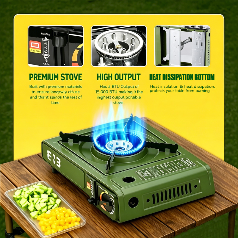 Tragbarer Butankocher, kompakt – Camping Cooking Kit Box Bewertung und Preis