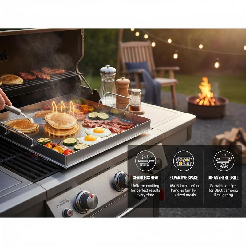 Universelle Flachgrillplatte 1 – Camping Cooking Device Bewertung und Preis
