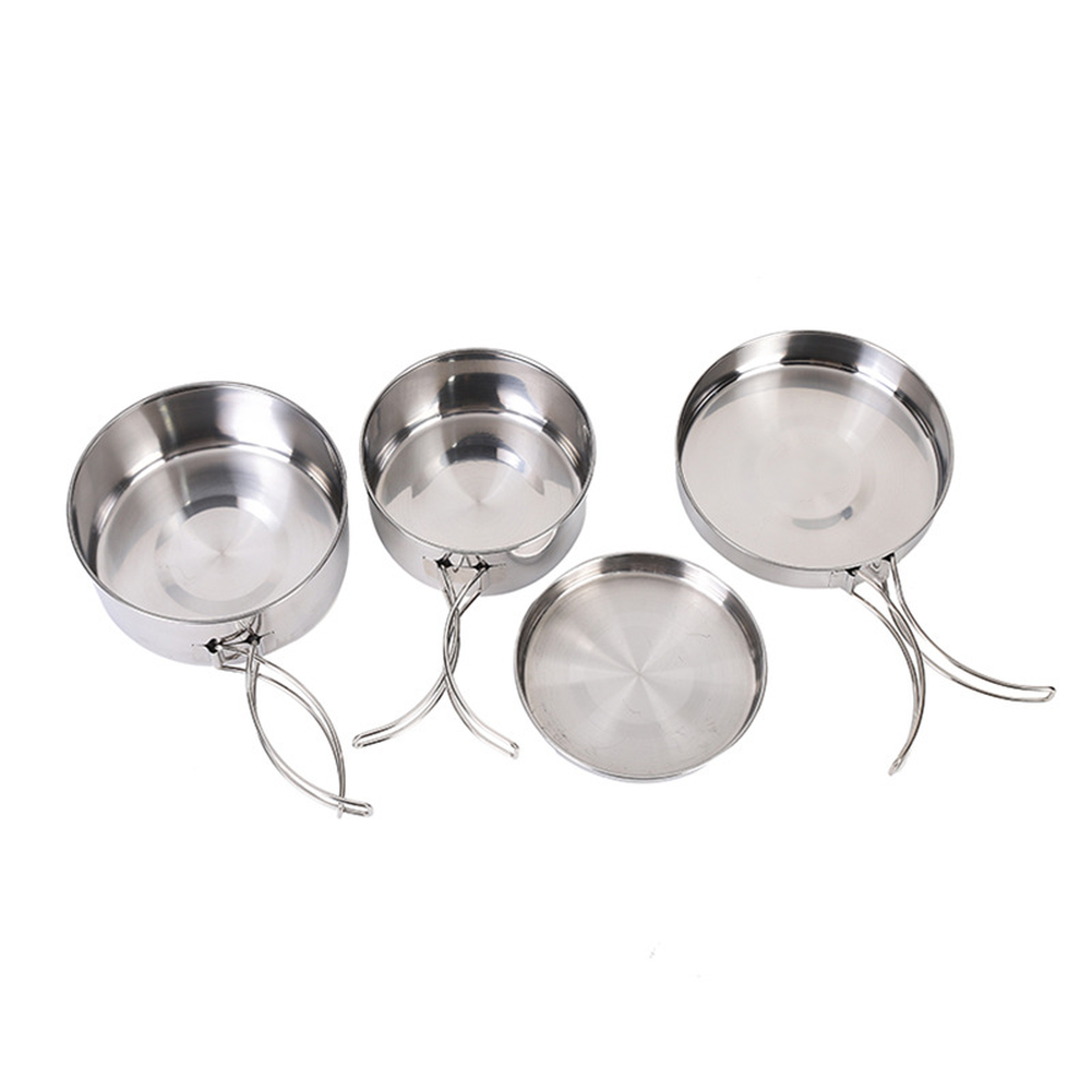 Outdoor-Kochset 4-teilig aus E – Nesting Camping Cooking Set Bewertung und Preis