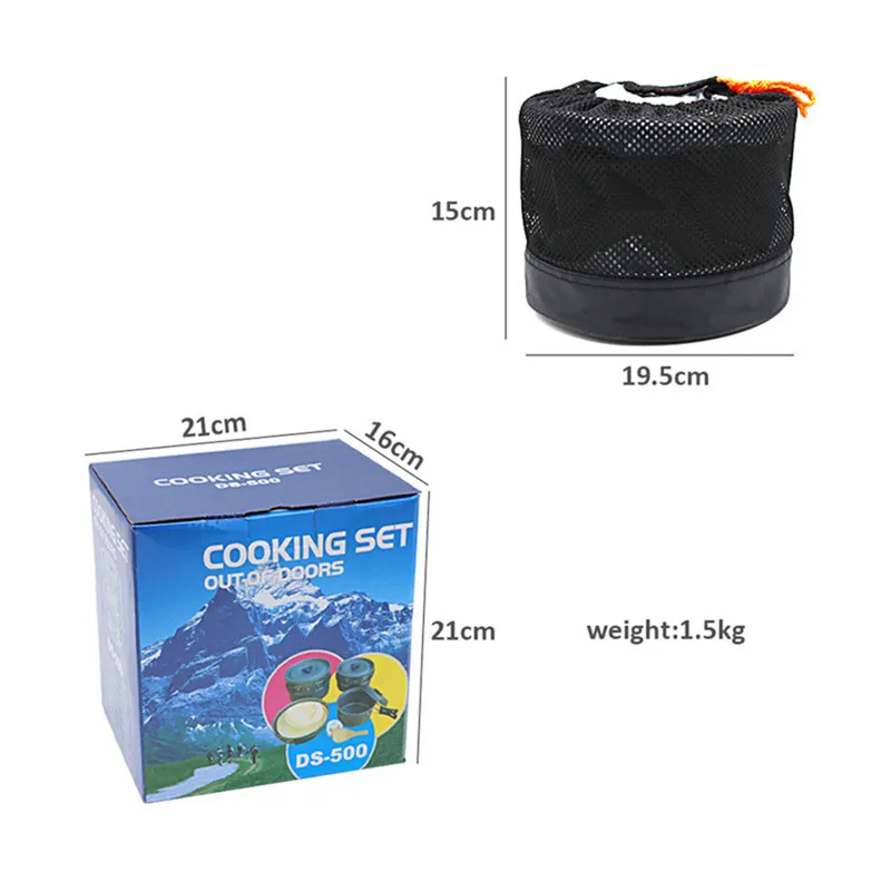 Tragbares Camping-Kochgeschirr – Nesting Camping Cooking Set Bewertung und Preis