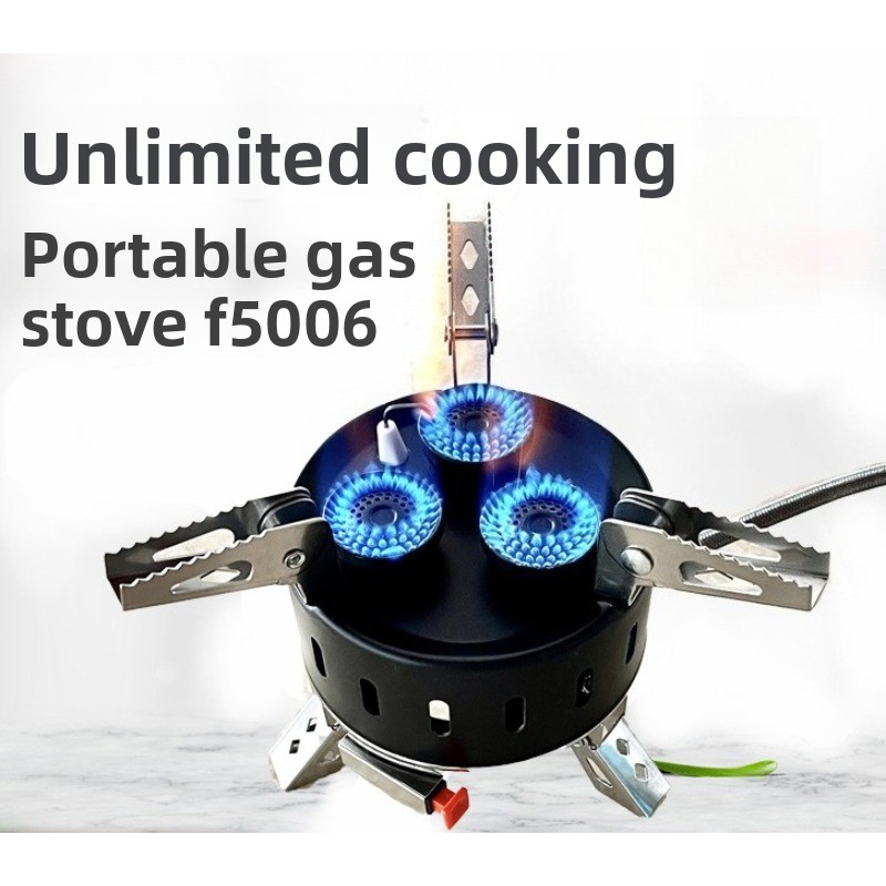 Tragbarer 3-Brenner Windgeschü – Camping Cooking Gas Stove Portable Tool Bewertung und Preis