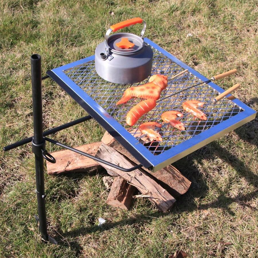 360 °   Verstellbarer, drehbar – Camping Cooking Open Fire Bewertung und Preis