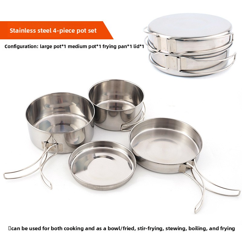 CLS 4-teiliges Edelstahl-Campi – Nesting Camping Cooking Set Bewertung und Preis