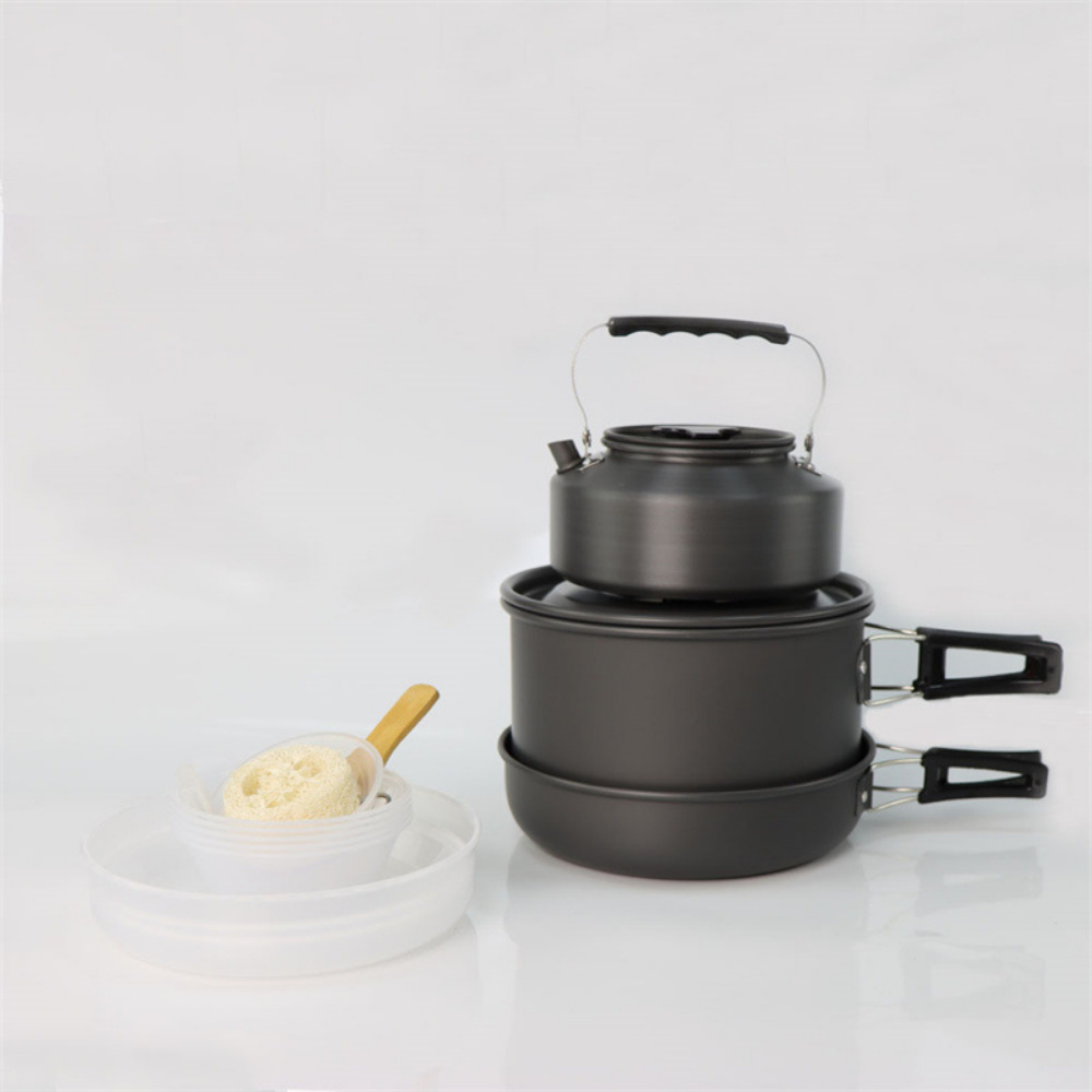 Großes Outdoor-Kochset, 2-4 Pe – Nesting Camping Cooking Set Bewertung und Preis