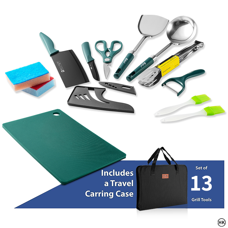 13-teiliges Camping-Kochset, C – Camping Cooking Accessories Set Bewertung und Preis