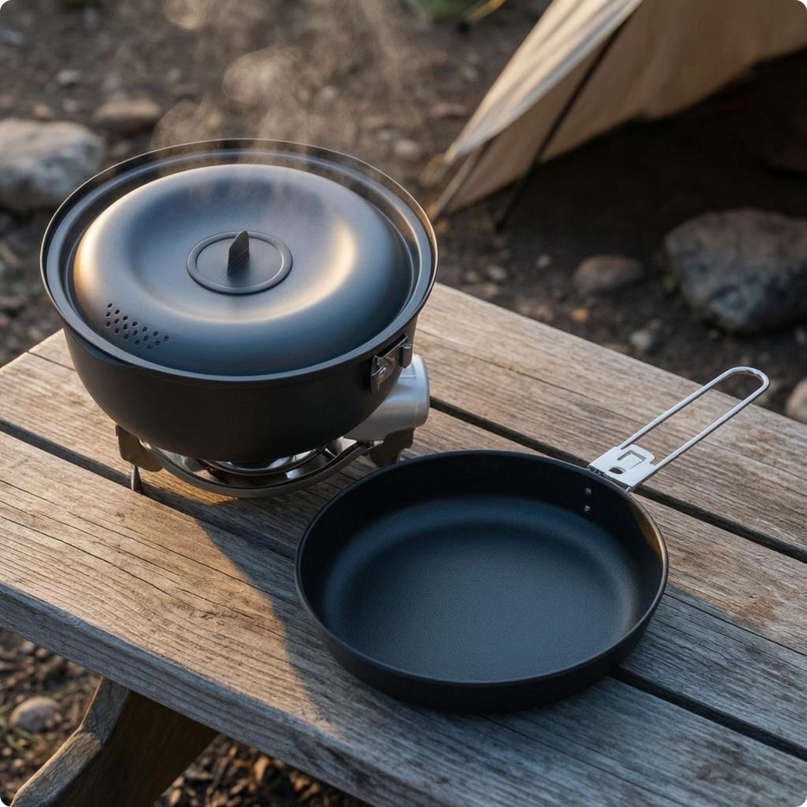 Outdoor-Kochutensilien Antihaf – Nesting Camping Cooking Set Bewertung und Preis
