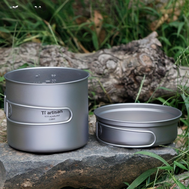 Reines Titan-Kochgeschirr-Set  – Camping Cooking Kitchen Set Bewertung und Preis