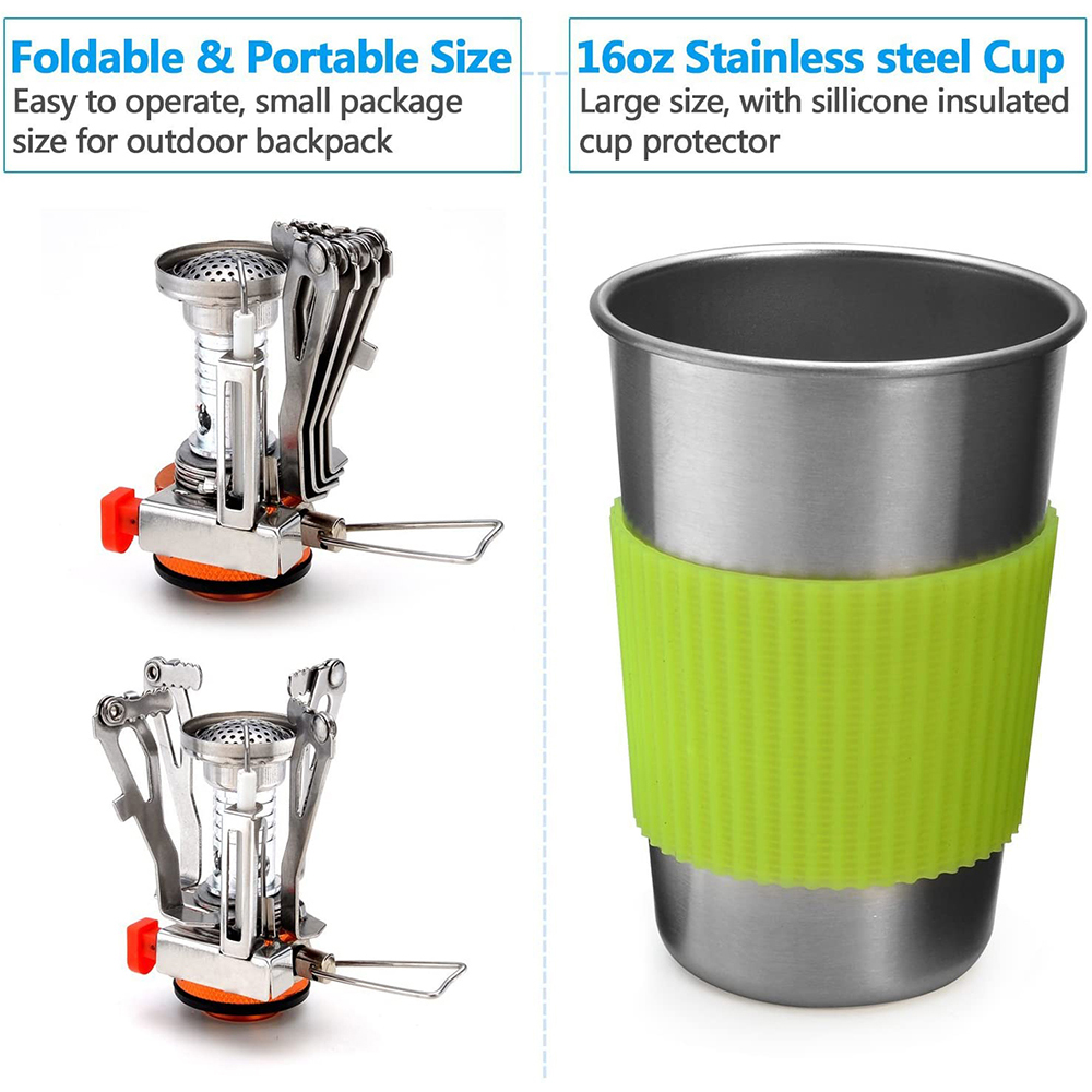 Camping-Kochgeschirr-Set mit H – Camping Cooking Accessories Set Bewertung und Preis