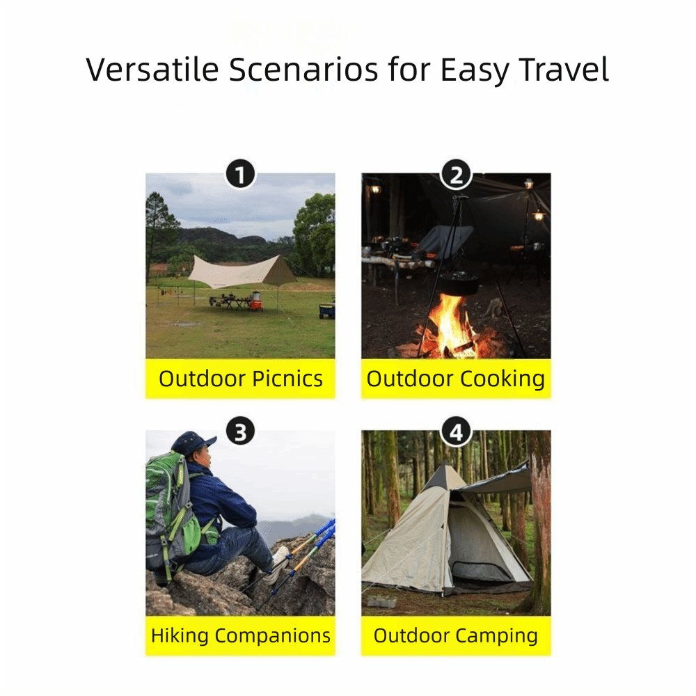 Tragbares Camping-Stativ mit V – Camping Cooking Pot Tripod Bewertung und Preis